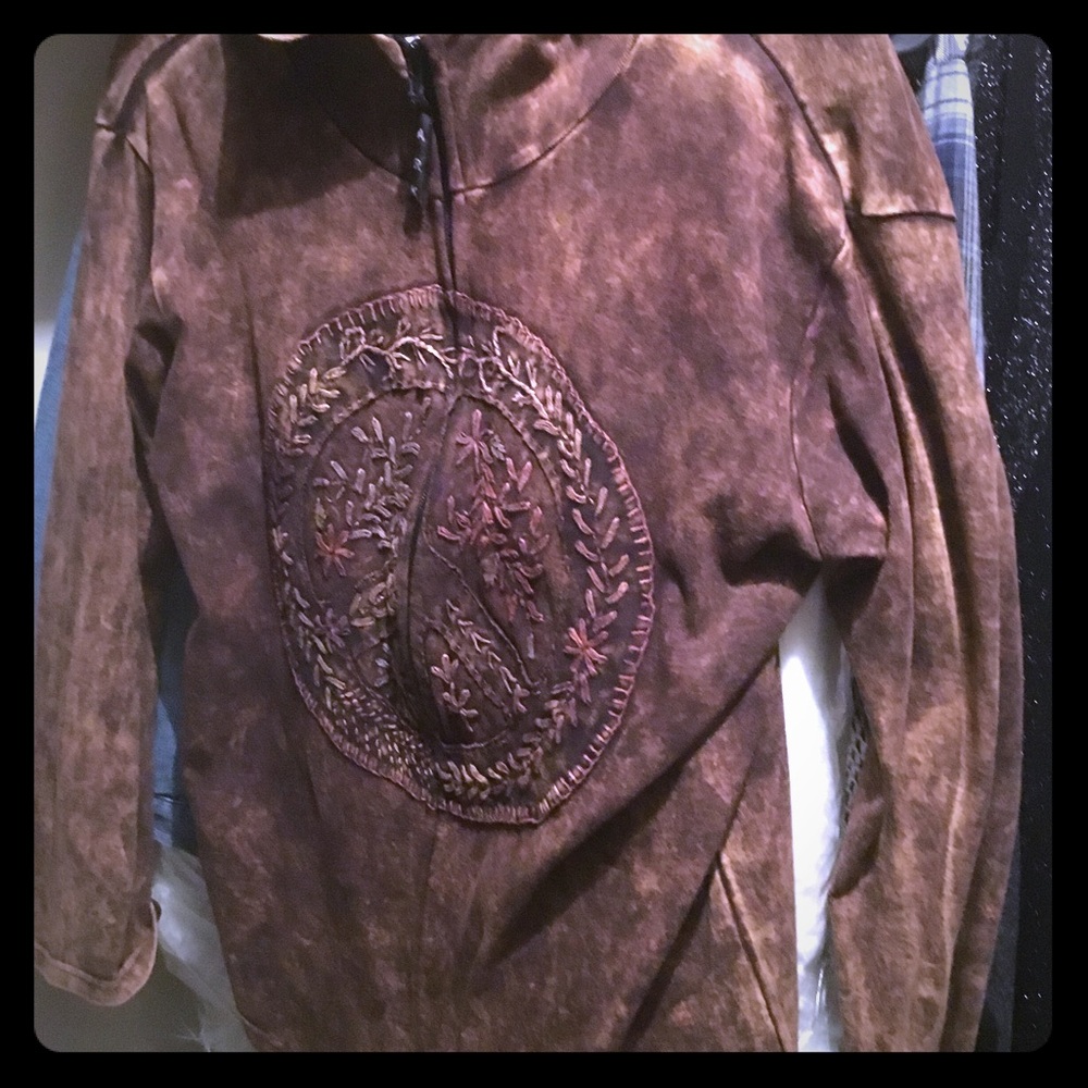 Boho tie dy hoodie